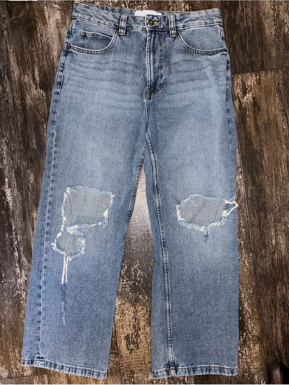 Paper Denim & Cloth Light Blue Distressed Jeans